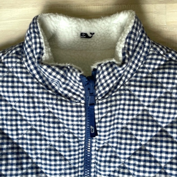 VINEYARD VINES KIDS REVERSIBLE VEST Medium 10/12 Navy White - Picture 2 of 10